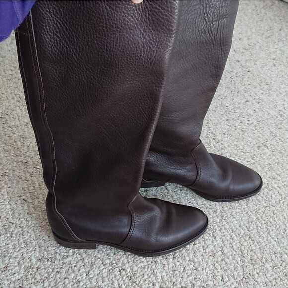 J. crew riding genuine leather boot - dark brown size 7 - Picture 6 of 11